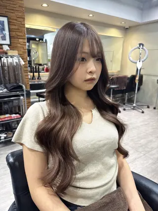 ロング カラー RIEブリーチ& エクステ特化型のヘアスタイル