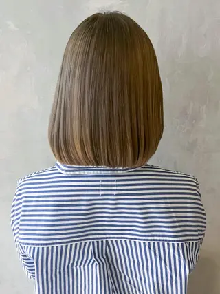 ミディアム カラー パーマ ヘアアレンジ ITbyALBUM 中野店のヘアスタイル