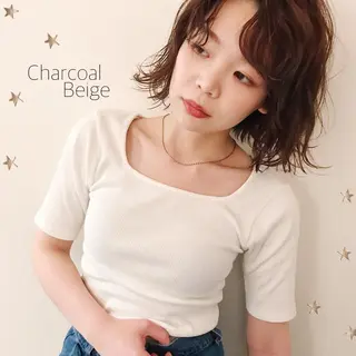 ミディアム カラー 市川 千夏のヘアスタイル