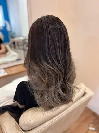 セミロング 永井大樹✨ 透明感カラー✨のヘアスタイル