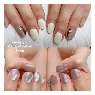 ミディアム ネイル 🐾enen style 🐾のネイルデザイン