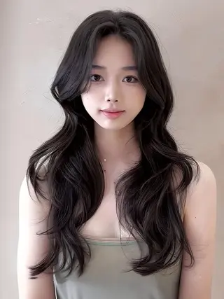 ロング カラー ×シールエクステのヘアスタイル