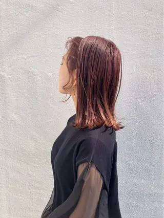 ミディアム カラー ヘアアレンジ kaho🐏🦩 カットモデル募集中のヘアスタイル
