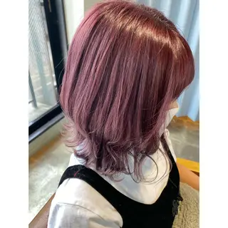 カラー 🩵盛れる顔周り/ 艶カラーemi🩵のヘアスタイル