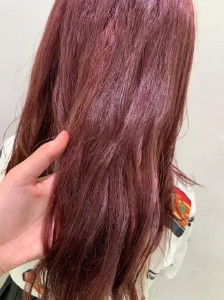 セミロング カラー パーマ ヘアアレンジ ハイトーンカラー🤍 山下 優華のヘアスタイル