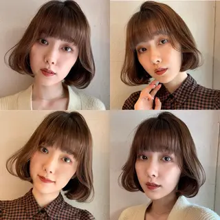ミディアム カラー 透明感カラー✂︎ /縮毛矯正/YUKAのヘアスタイル