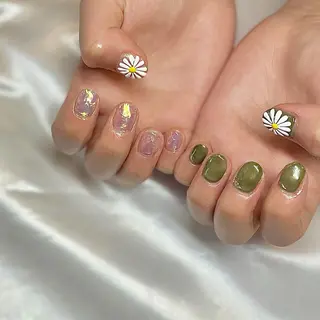 ショート カラー パーマ ヘアアレンジ メンズ キッズ ネイル マツエク・マツパ el. by Aoのネイルデザイン