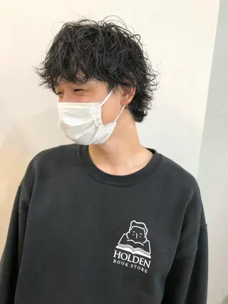 パーマ メンズ 千葉 郁也のヘアスタイル