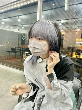 ロング カラー パーマ ヘアアレンジ メンズ キッズ ネイル マツエク・マツパ アイブロウ エビスザキレン/メン ズ/心斎橋🌳のヘアスタイル