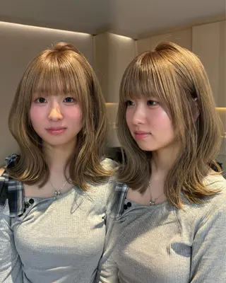 ミディアム カラー 似合わせボブ✨️ RIEのヘアスタイル