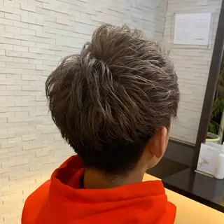 ショート カラー メンズ 飯田 智也のヘアスタイル