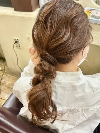 セミロング カラー ヘアアレンジ 「sumi」 AMIのヘアスタイル