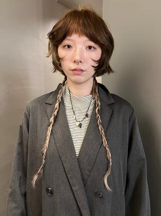 ミディアム カラー 圧倒的デザイン力 店長🎨RENAのヘアスタイル