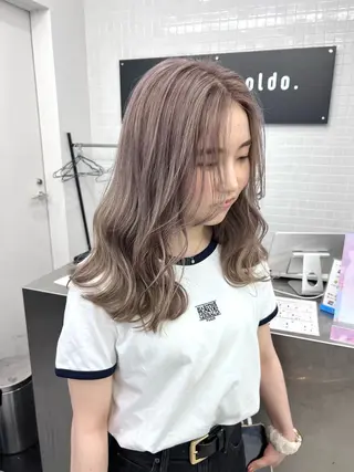 セミロング カラー ベイリコルド アトリ 店長 宮城一真のヘアスタイル