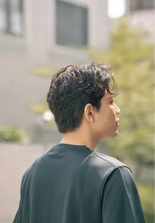 ショート カラー パーマ メンズ 🔗メンズサロン🔗 Kieのヘアスタイル