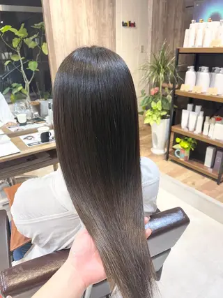 ロング カラー 髪質改善で 憧れの潤艶美髪にのヘアスタイル