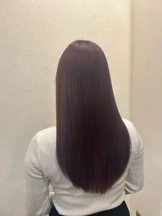 ロング ハイトーンベージュ /舘山優羽のヘアスタイル