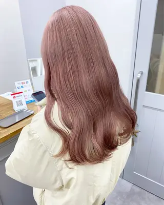 セミロング カラー レイヤー暖色カラー 池袋Yamamotoのヘアスタイル