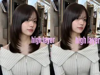 セミロング ボブ ミニボブ 透明感カラー颯空🎀のヘアスタイル