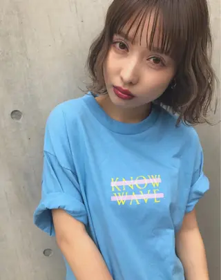 ミディアム 透明感カラー🌿ボブ ✨飛田 ケイのヘアスタイル