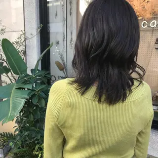 セミロング 艶髪color💎髪 質改善ストレート大吉のヘアスタイル