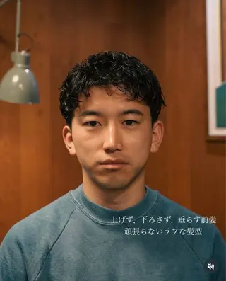 パーマ メンズ メンズショート タチカワユウキのヘアスタイル