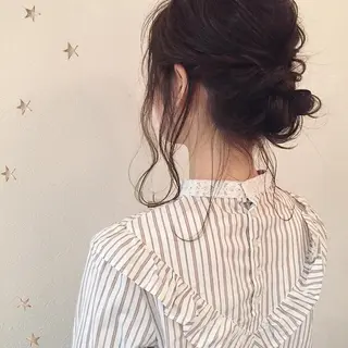 ミディアム ヘアアレンジ 市川 千夏のヘアスタイル