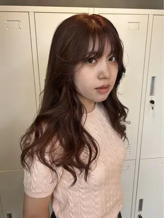 ロング カラー 竹市 彩乃のヘアスタイル