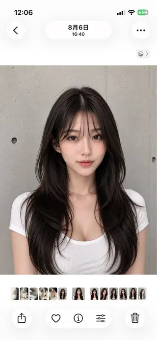 セミロング カラー ヘアアレンジ 🌫️大人韓国ヘア 🌫️naoyaのヘアスタイル