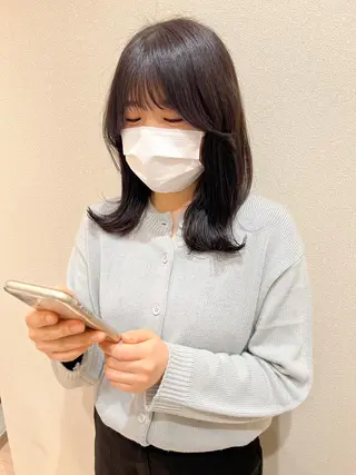 ミディアム カラー 外国人対応 佐久間のヘアスタイル