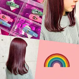 ロング カラー ブリーチ/推しカラー moe🐰🌷のヘアスタイル