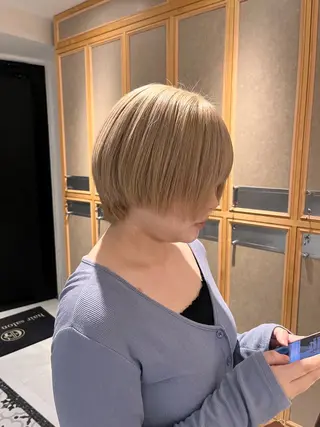 ショート カラー のぞみ🎀 /ブリーチ/表参道のヘアスタイル