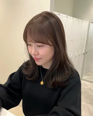 ミディアム 顔周りの垢抜けヘア 立山あいりのヘアスタイル