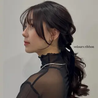 セミロング ヘアアレンジ 立川 🫧 ブリーチ 艶髪カラー🧸✨️のヘアスタイル