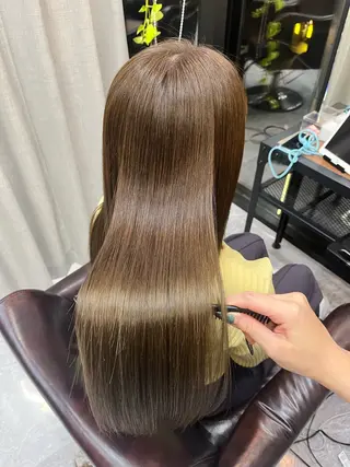 ミディアム カラー 今話題の艶髪矯正 美艶カラー/FUKAのヘアスタイル
