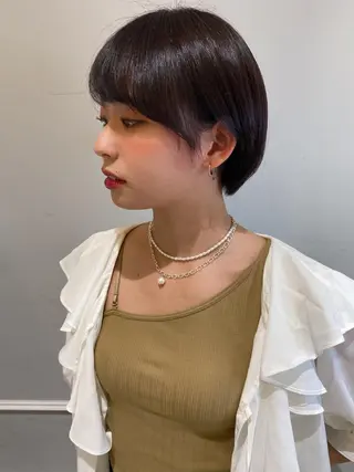 ショート 美髪矯正透明感カラー 江川 和輝のヘアスタイル