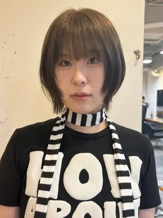ショート カラー 韓国レイヤー/透明感 カラー/RIN🎀のヘアスタイル