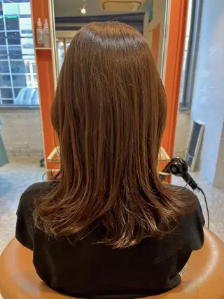 セミロング うしだ かおるのヘアスタイル