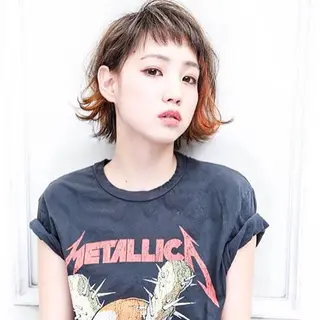 ショート ミディアム カラー THE USUAL ユージュアルのヘアスタイル
