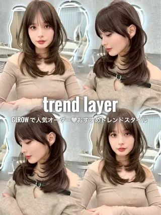 ミディアム カラー ヘアアレンジ 大宮/ハッシュ/透明 感カラー/NAOのヘアスタイル