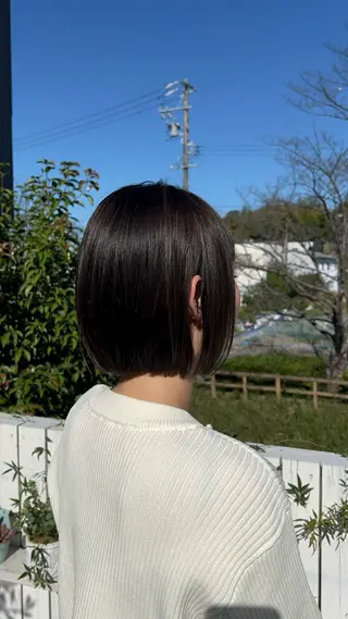 ミディアム カラー むらたナチュラルパー マ🌀透明感カラーのヘアスタイル