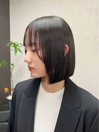 ミディアム ボブ／ストレート🎀 harukaのヘアスタイル