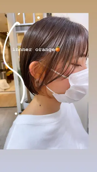 ショート カラー ヘアアレンジ REONA🪽✨薬院 レイヤーカット🫧のヘアスタイル