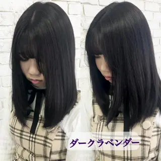 ミディアム カラー Acchon/心斎橋 💚ダブルカラーのヘアスタイル
