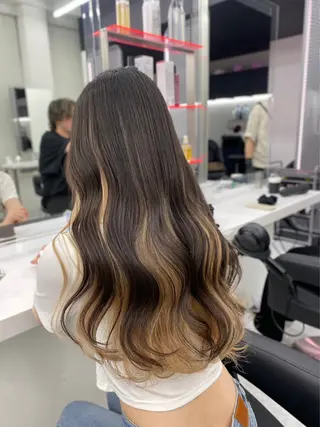 ロング カラー パーマ ヘアアレンジ メンズ 💖似合わせカラー ブリーチ💖レイヤーのヘアスタイル