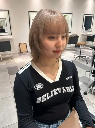 ミディアム 中原 優美のヘアスタイル