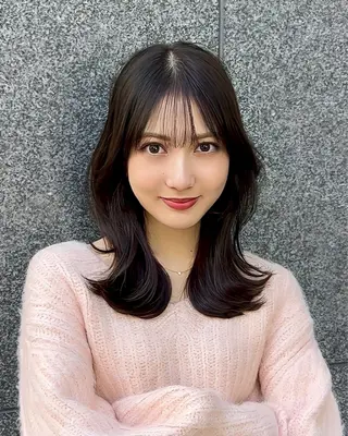 セミロング カラー パーマ ヘアアレンジ ⭐️銀座/ショート/ 艶カラー/りょうがのヘアスタイル