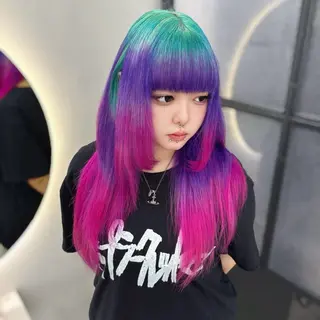 ロング カラー Ren. 🦋デザインカラーのヘアスタイル