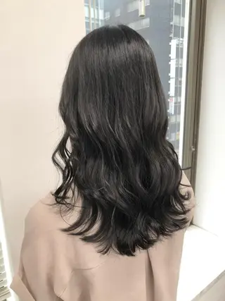 ロング カラー パーマ ヘアアレンジ メンズ キッズ ネイル マツエク・マツパ 上品＆韓国風 🥀海心🥀のヘアスタイル