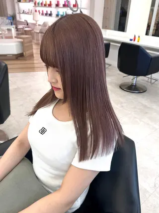 ロング カラー NANO／ ブリーチ×レイヤーのヘアスタイル